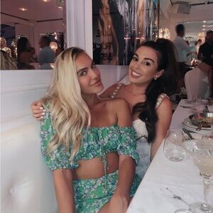 Floral Green Two-Piece Outfit